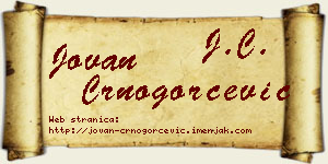 Jovan Crnogorčević vizit kartica